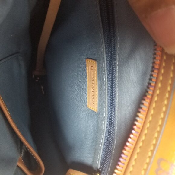 Vtg Dooney & Bourke Women's Orange Monogram Small Backpack - Picture 12 of 13